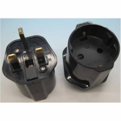 PR-338 (10pcs) SCHUKO ADAPTOR to UK 2PIN TO 3PIN GR KABEL — Buy in Cyprus with Fast Delivery