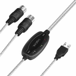 Buy UA0037N 1.9m CABLE USB 1.1 TO 2X MIDI IN-OUT TRANSPARENT LOGILINK in Cyprus, Nicosia, Limassol, Larnaka, Pafos