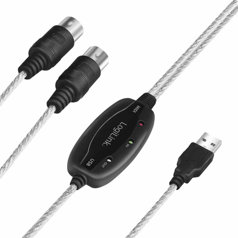 Buy UA0037N 1.9m CABLE USB 1.1 TO 2X MIDI IN-OUT TRANSPARENT LOGILINK in Cyprus, Nicosia, Limassol, Larnaka, Pafos