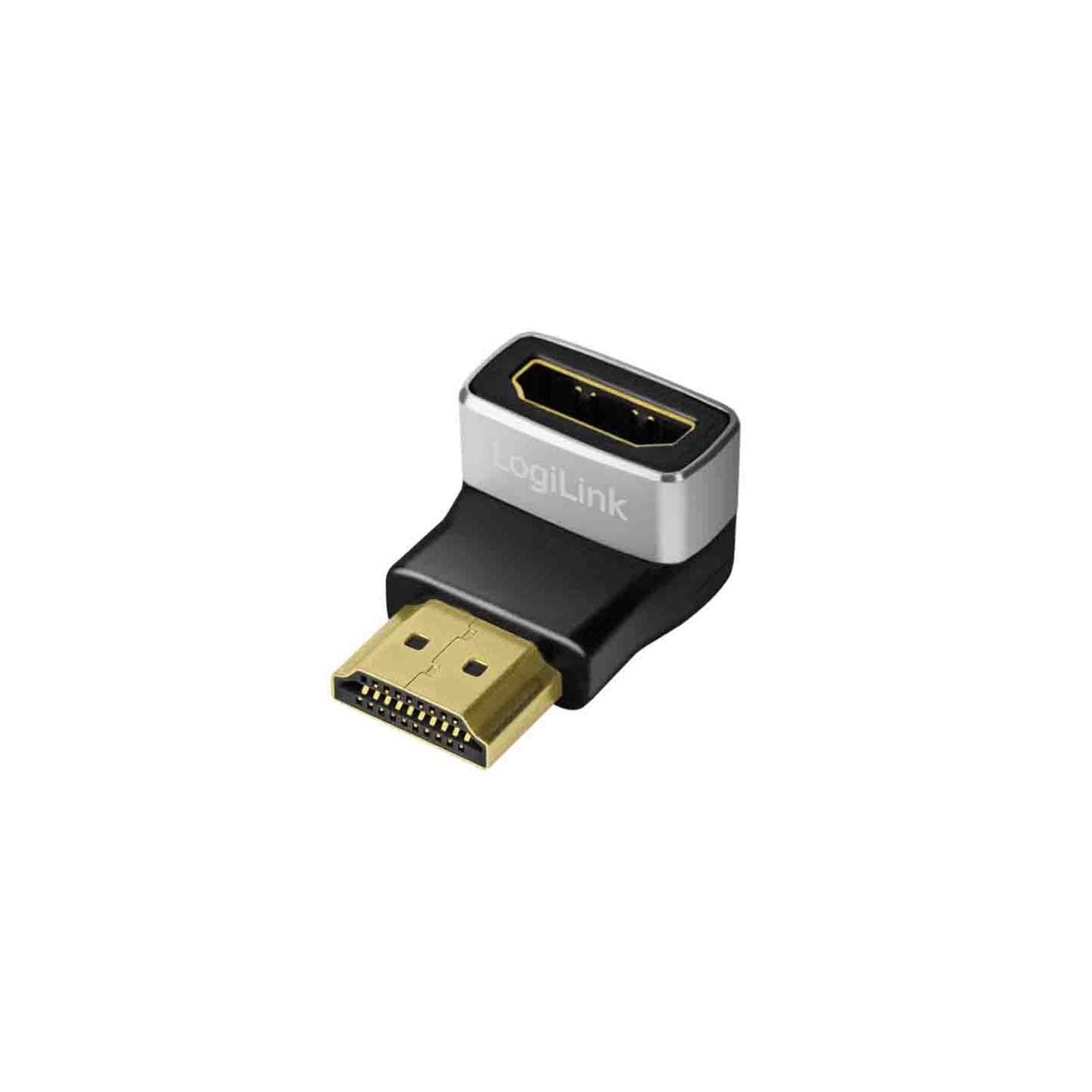 Buy AH0005A HDMI ADAPTER A M TO A F, 90° ANGLED, 8K 60 HZ, BLACK GREY LOGILINK in Cyprus, Nicosia, Limassol, Larnaka, Pafos