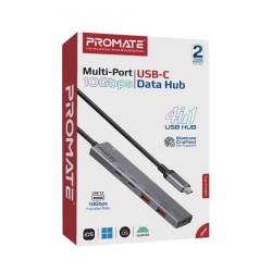 Promate LiteHub-Pro 4-in-1 USB-C Hub 10Gbps | 2x USB-A 2x USB-C Data Hub — Armenius Store Cyprus
