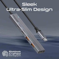 Promate LiteHub-Pro 4-in-1 USB-C Hub 10Gbps | 2x USB-A 2x USB-C Data Hub — Armenius Store Cyprus