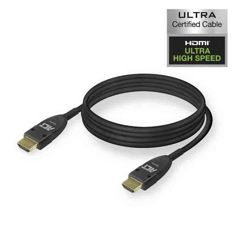 Buy AK4144 20m HDMI 8K ULTRA HIGH SPEED CERTIFIED ACTIVE OPTICAL CABLE v2.1 HDMI-A M M , ACT in Cyprus, Nicosia, Limassol, Larna