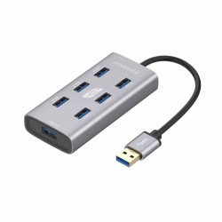 Buy EZHUB-7 USB 7-PORT HUB3.0 & USB-C DATA & CHARGE, ALUMINIUM ALLOY PROMATE in Cyprus, Nicosia, Limassol, Larnaka, Pafos
