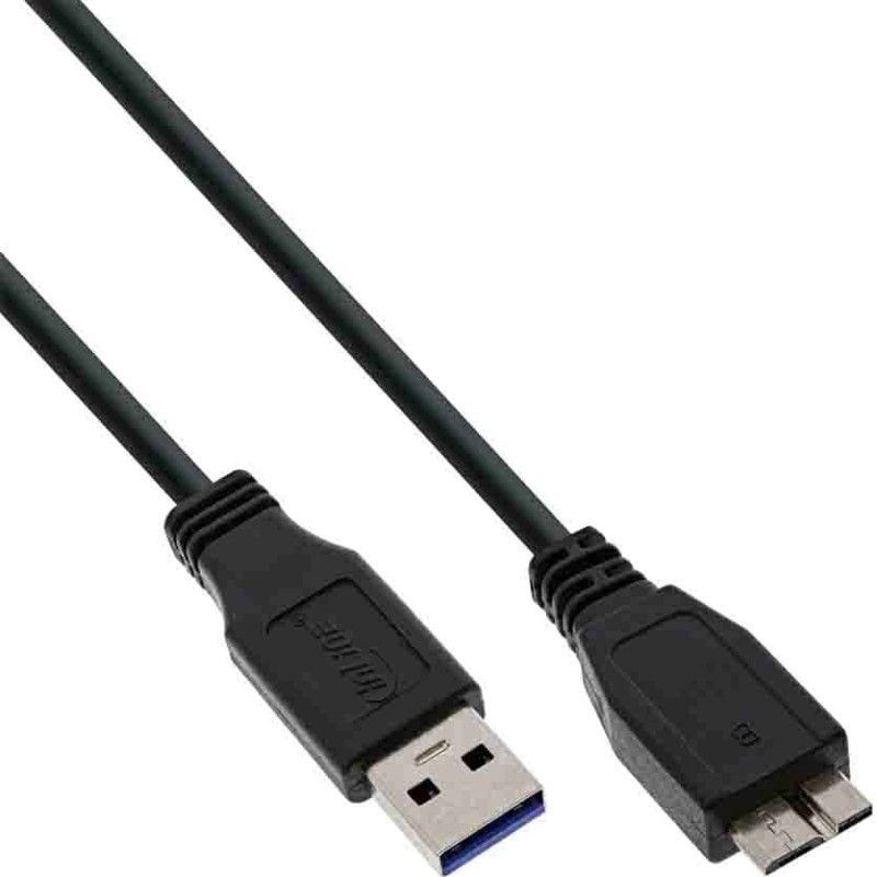 Inline 35415 1.5m USB 3.2 Gen1 A to Micro-B Cable 5Gbps Black Retail — Armenius Store Cyprus