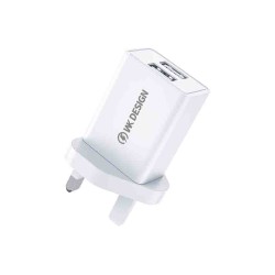WP-U119 DUAL USB UK CHARGER 10W WHITE WK — Buy in Cyprus with Fast Delivery