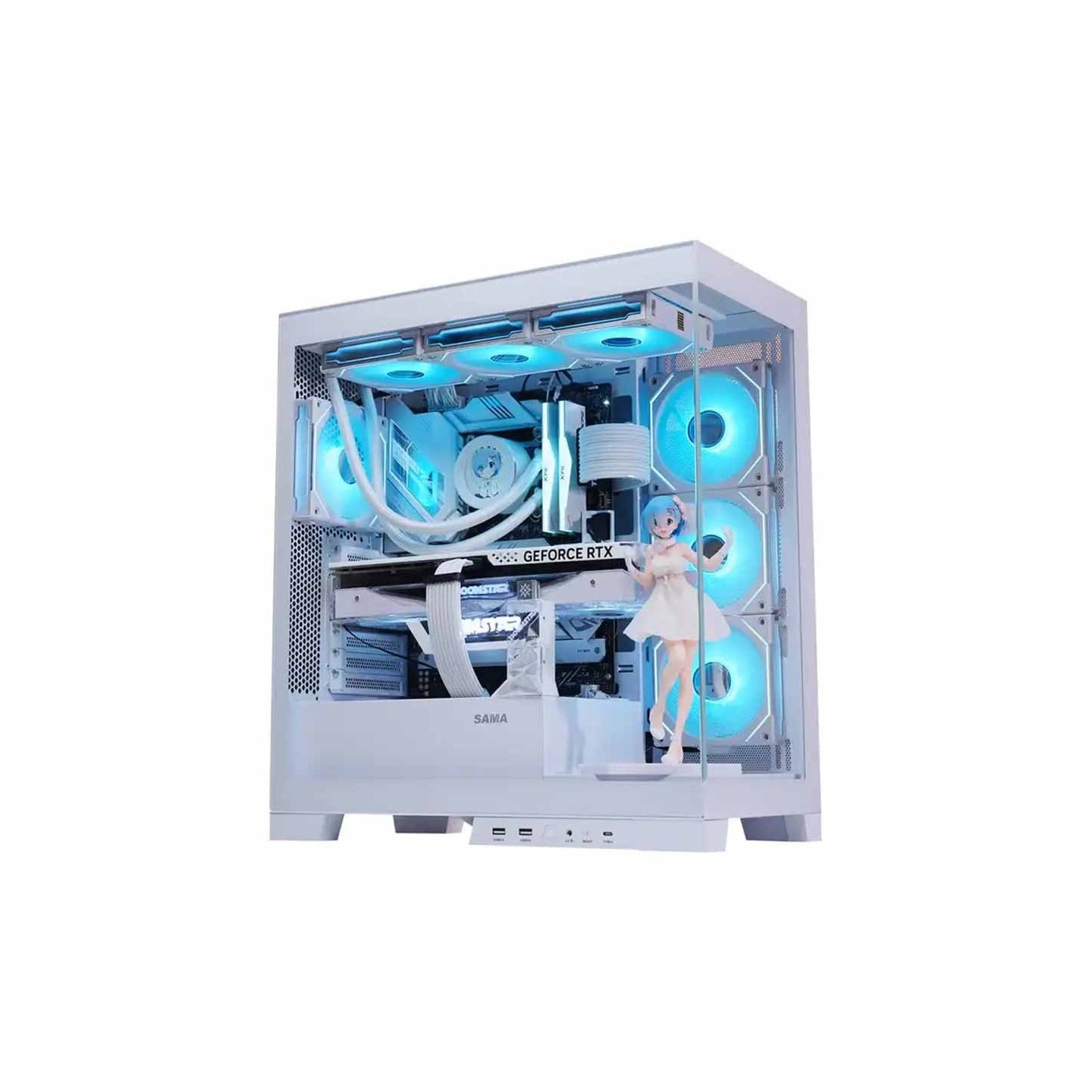 SAMA Neview 4503 White Full Tower Tempered Glass Gaming Case — Armenius Store Cyprus