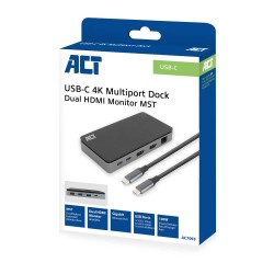 ACT AC7093 USB-C 4K MST Docking Station | 2x HDMI 4K@60Hz — Armenius Store Cyprus