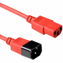 AK5106 1.80m C13 TO C14 POWER EXTENTION CABLE RED ACT — Buy in Cyprus with Fast Delivery