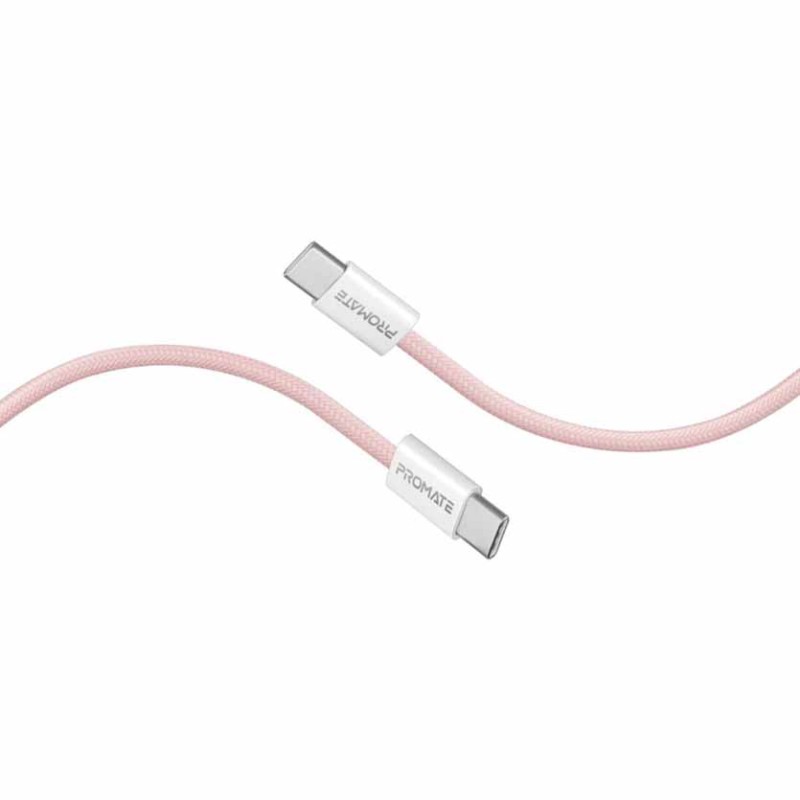 Promate EcoLine-CC200 2m USB-C Cable 60W Power Delivery - Pink (Boxed) — Buy in Cyprus with Fast Delivery