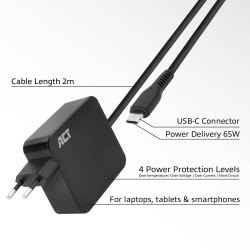 AC2010 USB-C LAPTOP WALL CHARGER 65W W POWER DELIVERY PROFILES ACT — Buy in Cyprus with Fast Delivery