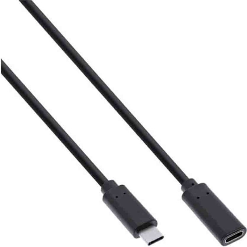 USB-C M/F USB 3.2 Gen 2 Extension Cable 2m Black (Retail) — Buy in Cyprus with Fast Delivery