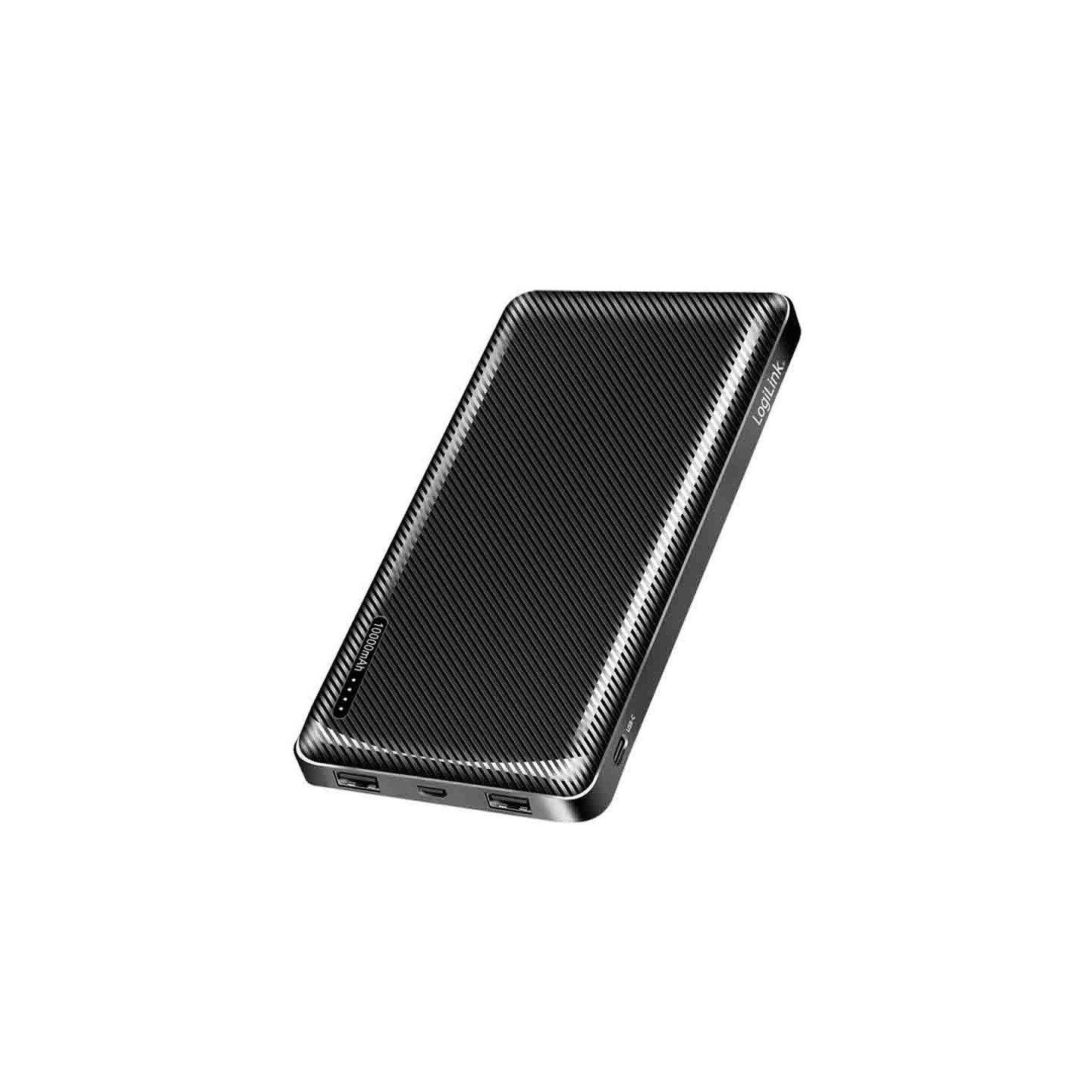 PA0316 POWERBANK 10000mAh, 2x USB-A, USB-C, WITH FAST CHARGING, BLACK, LOGILINK — Buy in Cyprus with Fast Delivery