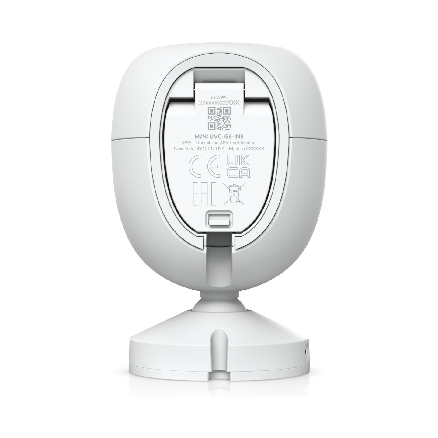 Ubiquiti UniFi Video Camera G6 Instant - UVC-G6-INS-W - 4K WiFi Indoor/Outdoor, USB-C, White, ARM Cortex-A53