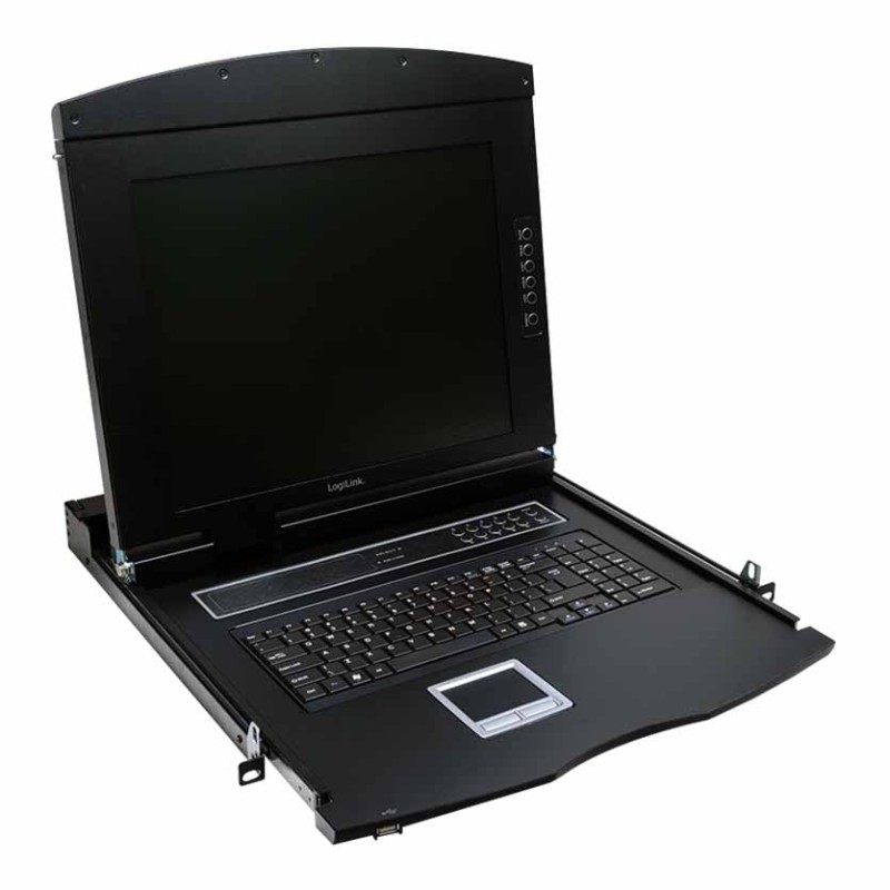 LC702US LCD CONSOLE SINGLE RAIL 17' WISESCREEN VGA USB & PS2 LOGILINK — Buy in Cyprus with Fast Delivery