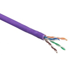 XS6003 305m CAT6 U UTP SOLID INSTALLATION CABLE WITHOUT PAIR SPLITTER, LSZH 24AWG VIOLET ACT