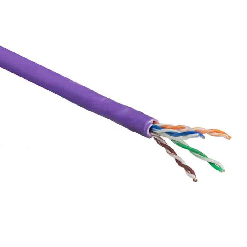 XS6003 305m CAT6 U UTP SOLID INSTALLATION CABLE WITHOUT PAIR SPLITTER, LSZH 24AWG VIOLET ACT