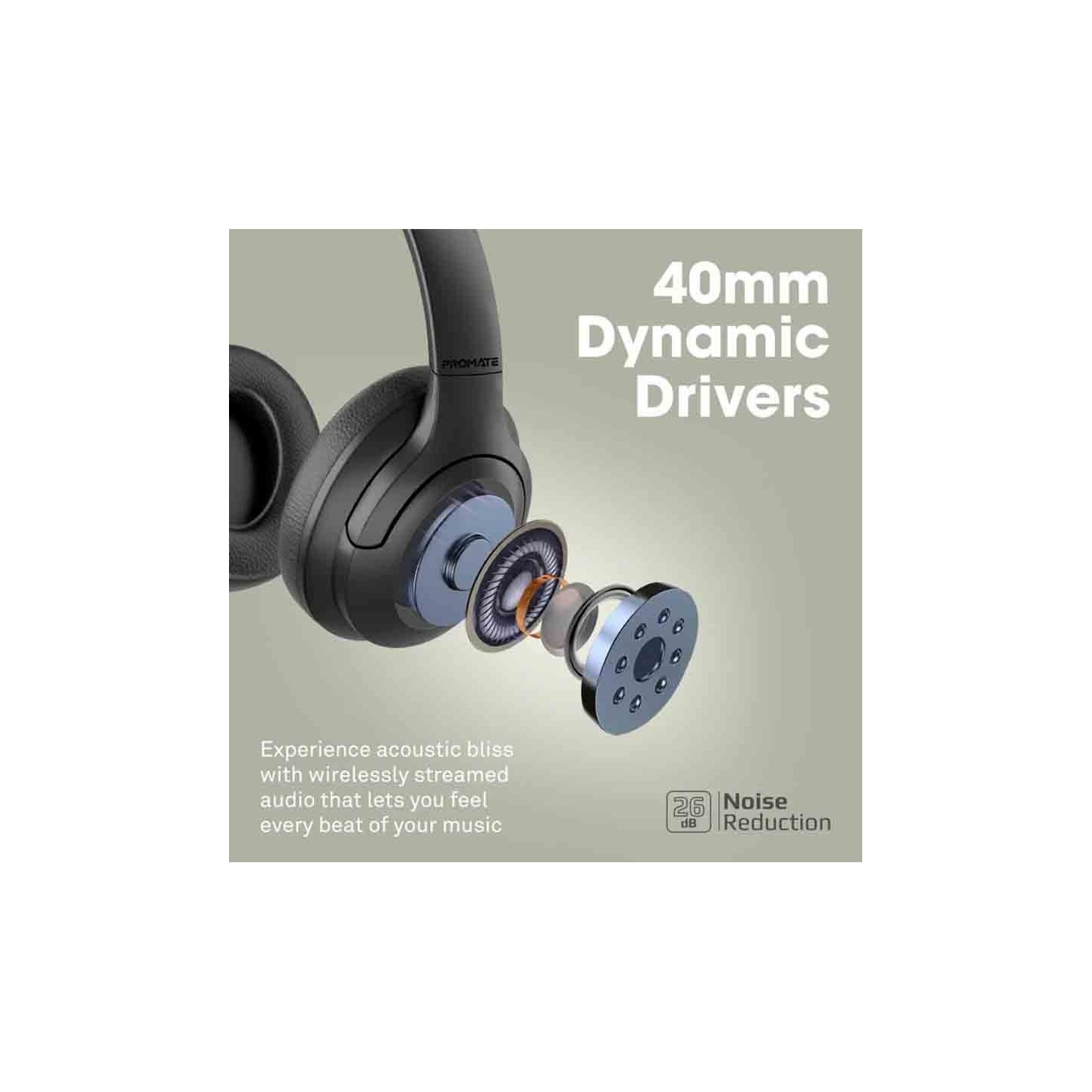 CONCORD HEADPHONES BT WIRELESS STEREO HIGH FIDELITY ANC PROMATE — Buy in Cyprus with Fast Delivery