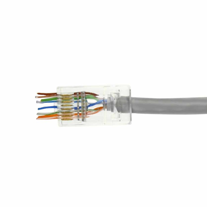 TD168B MODULAR PLUG EASY CONNECT PASS THROUGH UNSHIELDED CAT6 (8P 8C) RJ45 25pcs ACT — Buy in Cyprus with Fast Delivery