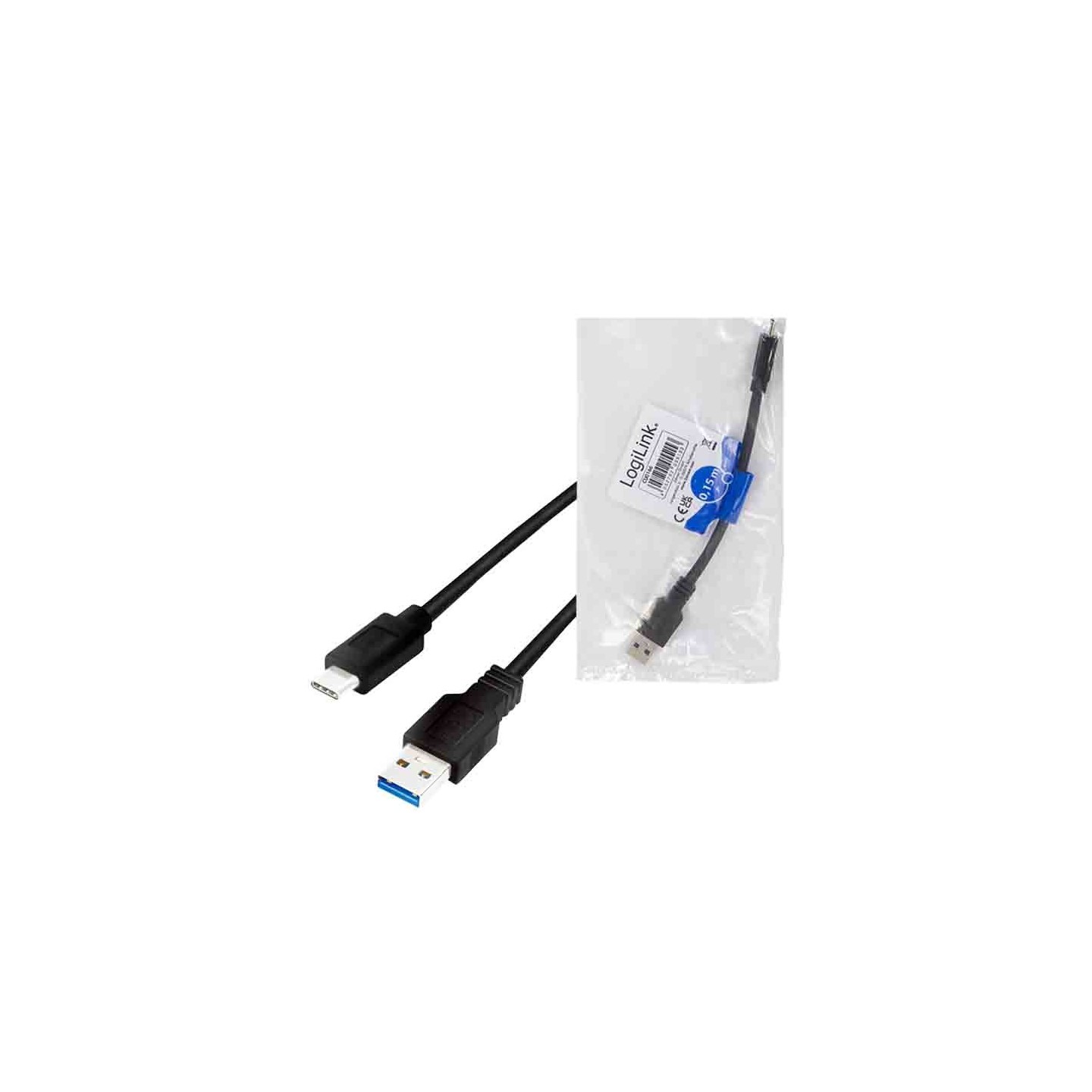 LogiLink CU0169 1.5m USB 3.2 Gen1 Type-C Cable USB-C to USB-A Black (Bulk) — Buy in Cyprus with Fast Delivery