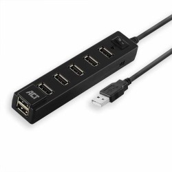 AC6215 USB HUB2.0 7-PORT, WITH ON OFF SWITCH BLACK ACT — Buy in Cyprus with Fast Delivery