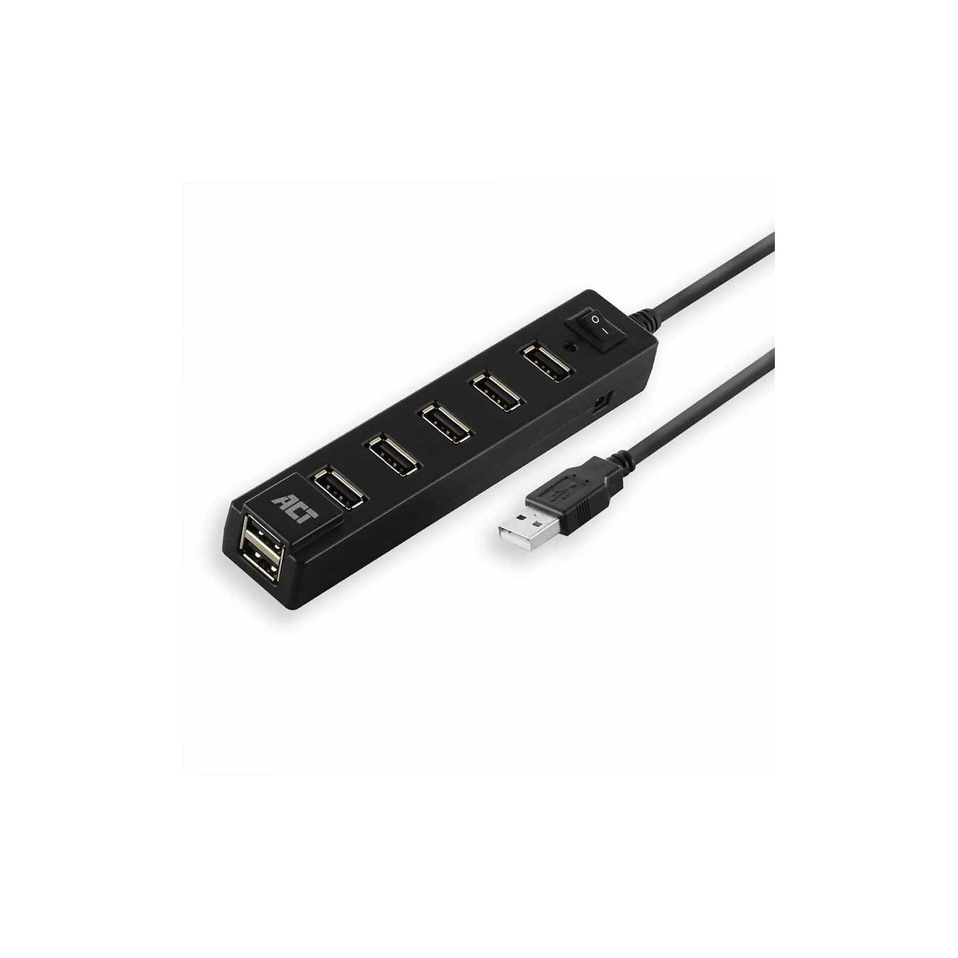 ACT AC6215 USB 2.0 7-Port Hub – 7x USB-A 480Mbps | Armenius Store