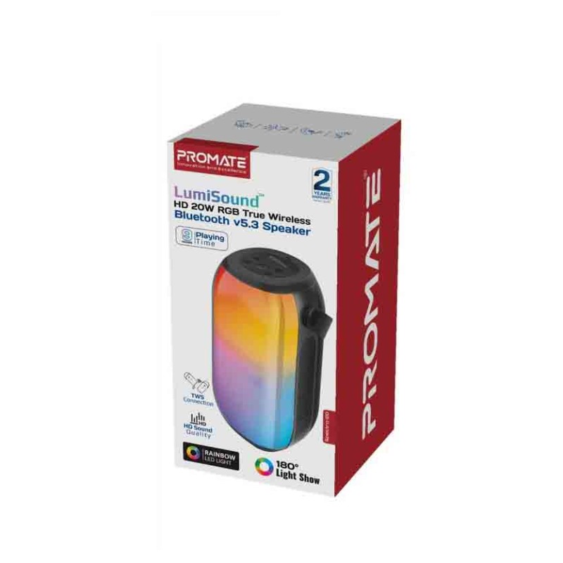 SPECTRO-20 BT V5.3 SPEAKER LUMISOUND RGB 20W PROMATE — Buy in Cyprus with Fast Delivery