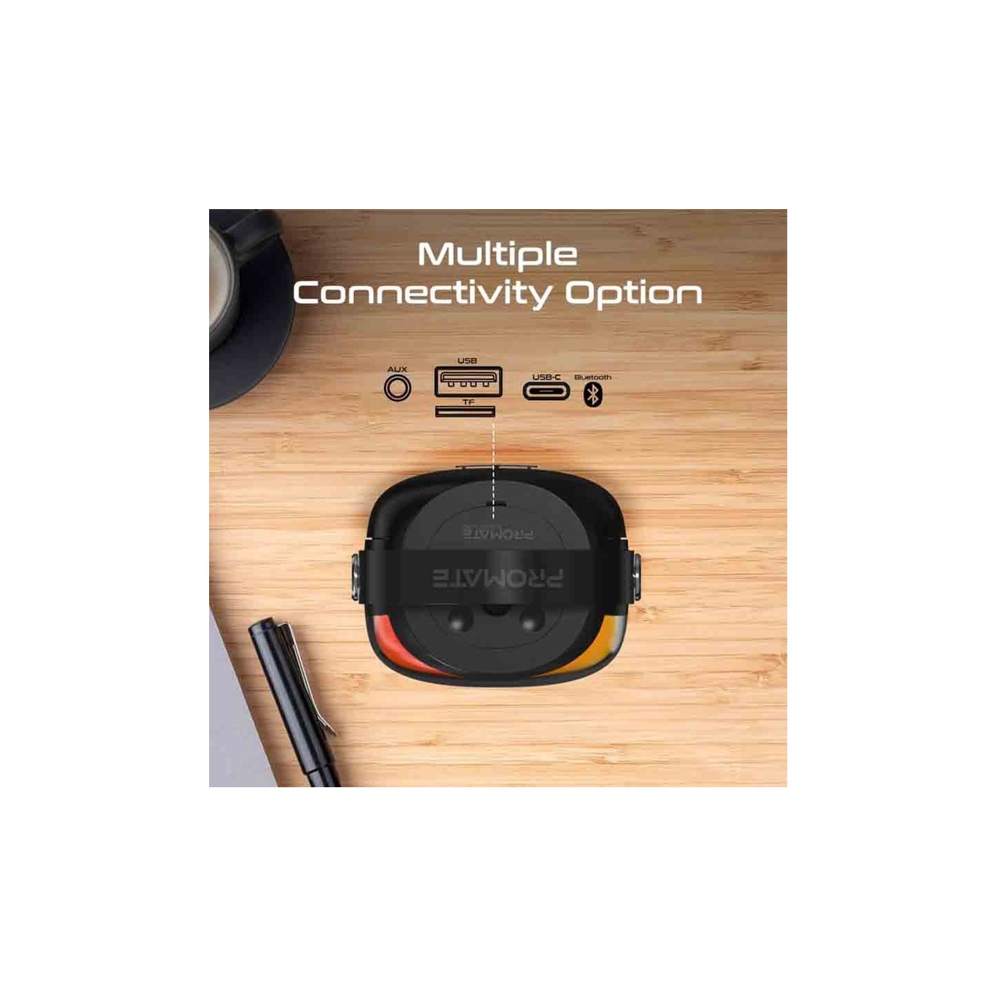 SPECTRO-20 BT V5.3 SPEAKER LUMISOUND RGB 20W PROMATE — Buy in Cyprus with Fast Delivery