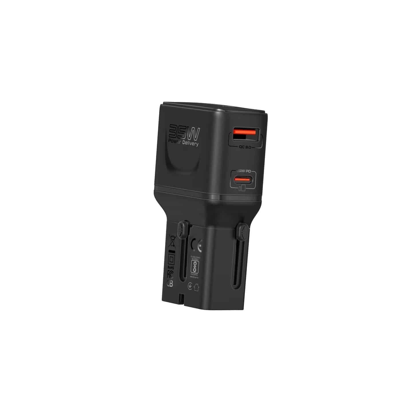 TRIPLUG-PD35 35W POWER DELIVERY MULTI-PORT TRAVEL ADAPTER PROMATE — Buy in Cyprus with Fast Delivery