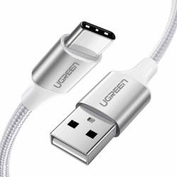 UGREEN 60133 USB-A to C 2m Silver 3A Fast Charging Cable — Armenius Store Cyprus