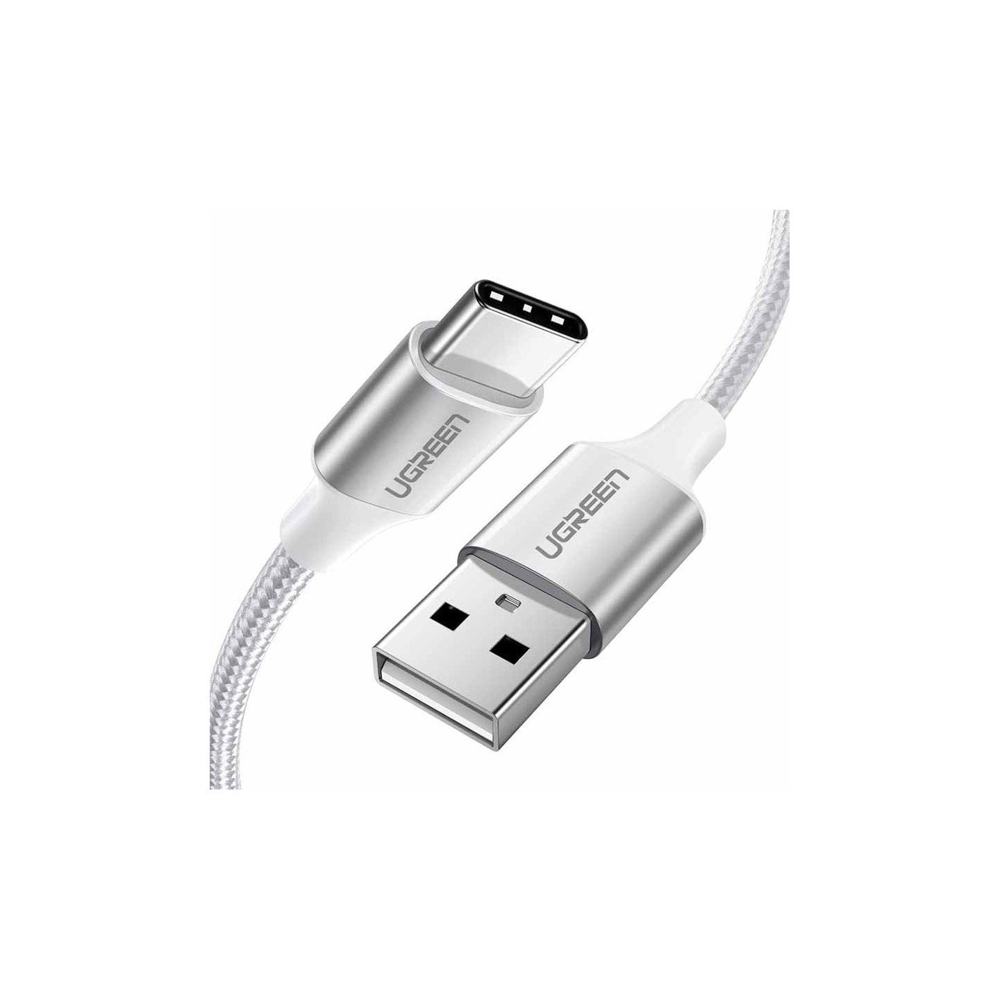UGREEN 60133 USB-A to C 2m Silver 3A Fast Charging Cable — Armenius Store Cyprus