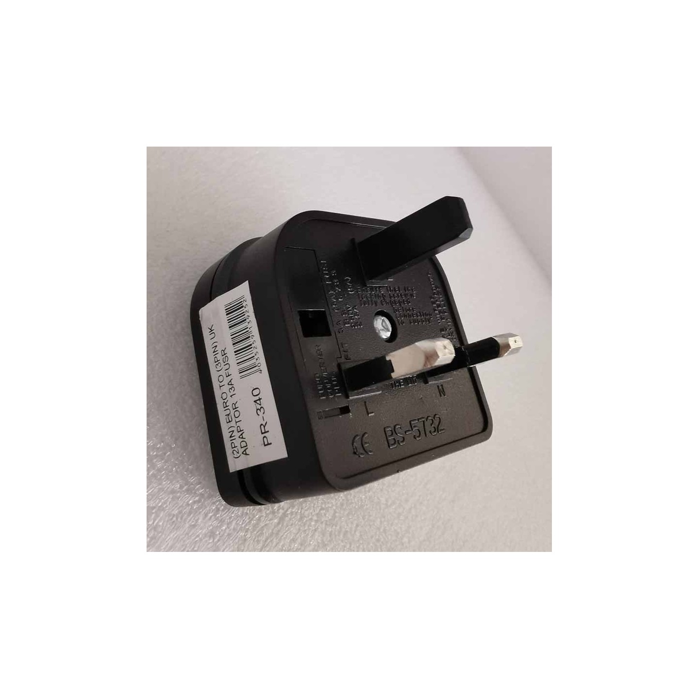 PR-340 ADAPTOR EURO 2PIN TO UK 13A FUSE GR KABEL — Buy in Cyprus with Fast Delivery