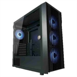 LC-Power Gaming 810B Dark Crawler X ATX Case - E-ATX/mATX Black Tempered Glass 4xARGB Fans - LC-810B-ON (Boxed)