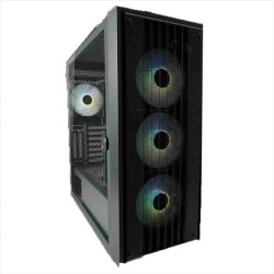 LC-Power Gaming 810B Dark Crawler X ATX Case - E-ATX/mATX Black Tempered Glass 4xARGB Fans - LC-810B-ON (Boxed)