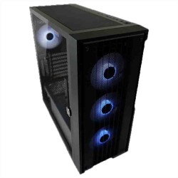 LC-Power Gaming 810B Dark Crawler X ATX Case - E-ATX/mATX Black Tempered Glass 4xARGB Fans - LC-810B-ON (Boxed)