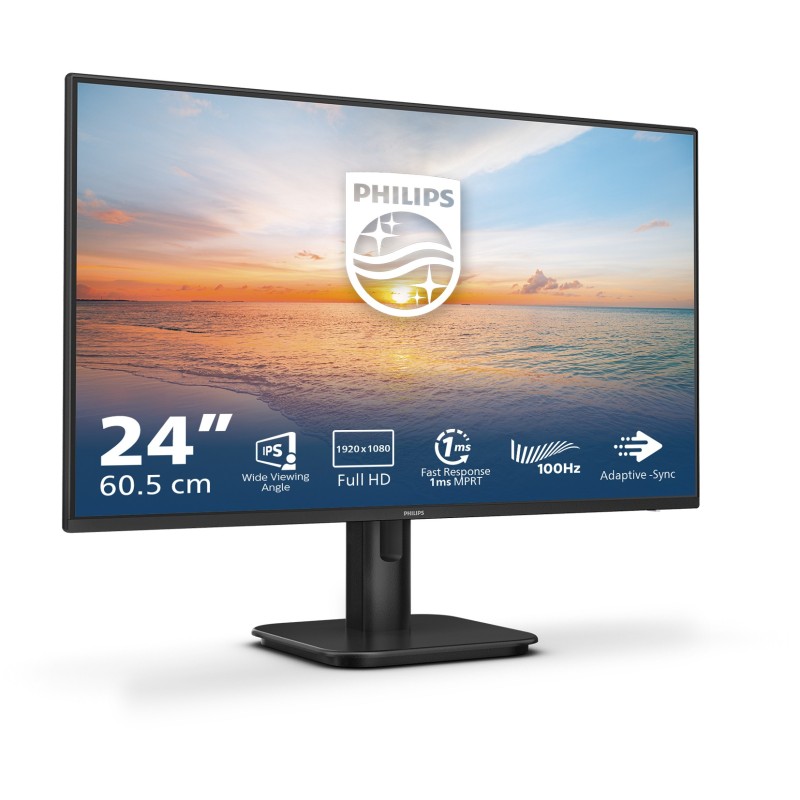 Philips 24E1N1100A 23.8" IPS FHD 100Hz 1ms MPRT HDMI VGA Speakers Black (Boxed) — Buy in Cyprus with Fast Delivery