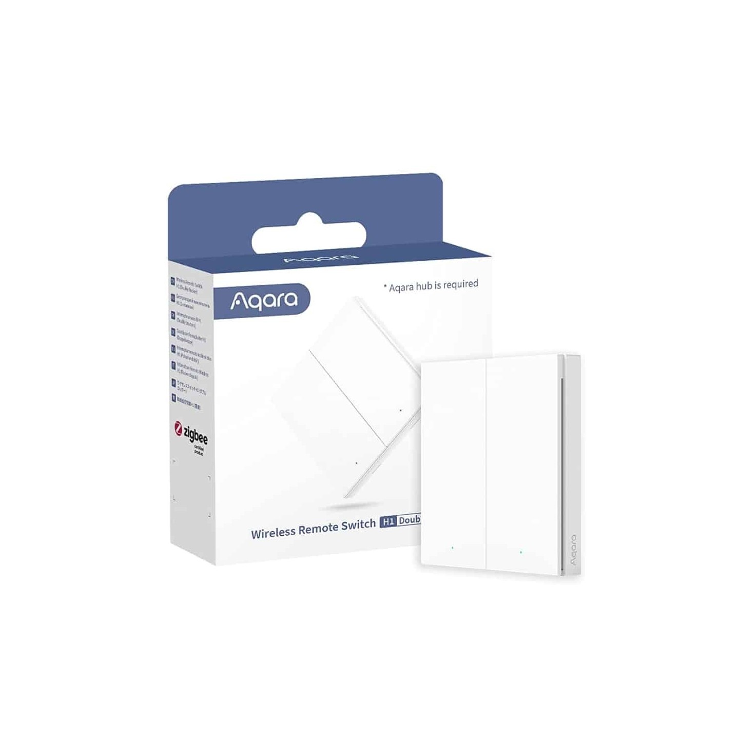 WRS-R02 WIRELESS REMOTE SWITCH H1 (DOUBLE ROCKER), WHITE AQARA — Buy in Cyprus with Fast Delivery