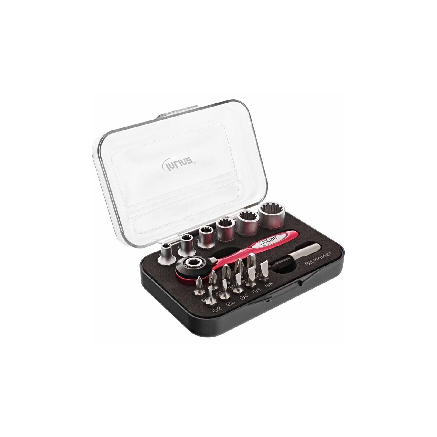 43098 MINI DOUBLE RATCHET SET 18 IN 1, INLINE — Buy in Cyprus with Fast Delivery