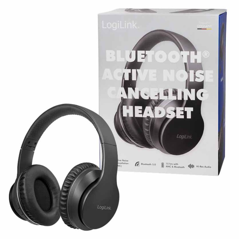 BT0053 BT HEADSET ACTIVE-NOISE CANCELLING BLACK LOGILINK — Buy in Cyprus with Fast Delivery