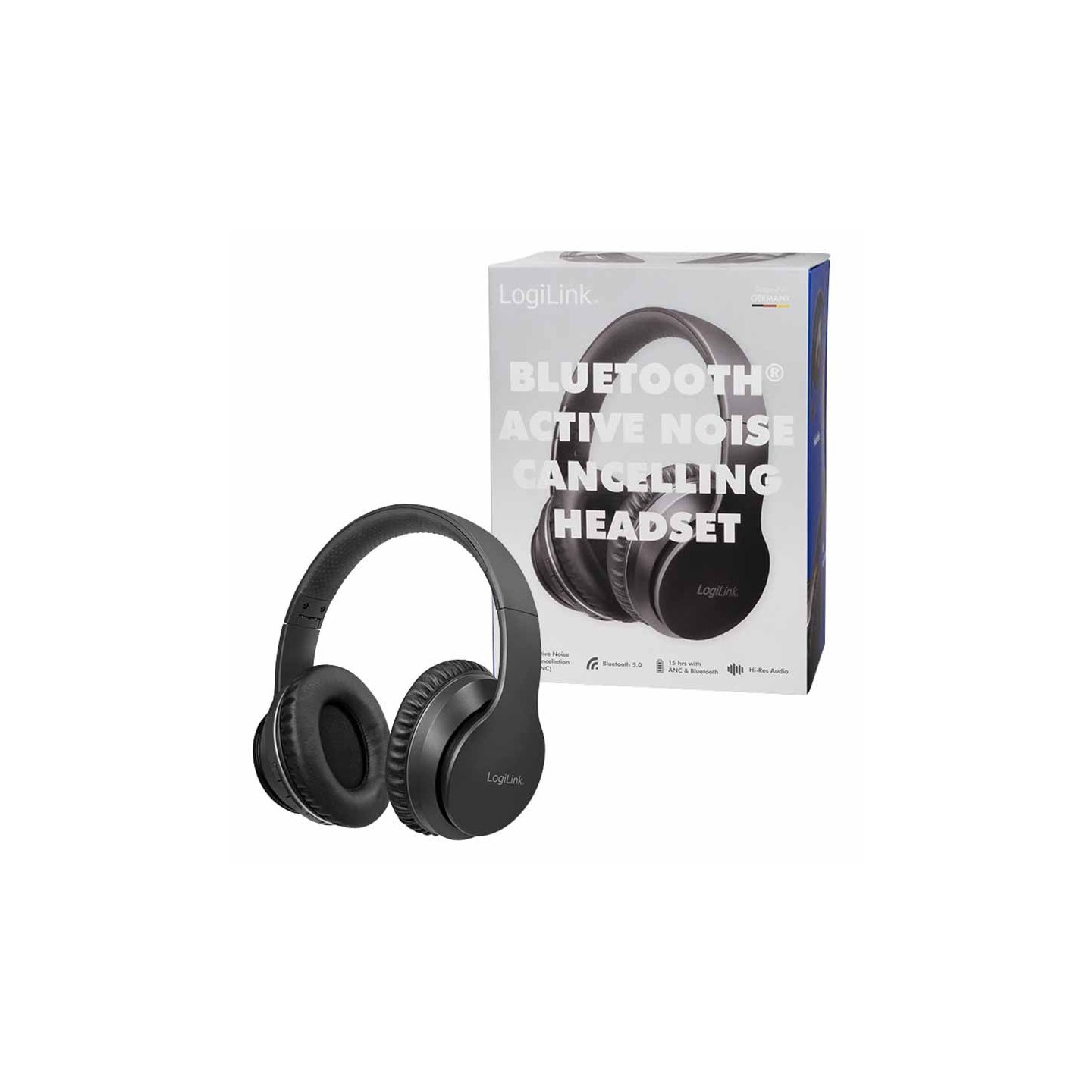 BT0053 BT HEADSET ACTIVE-NOISE CANCELLING BLACK LOGILINK — Buy in Cyprus with Fast Delivery