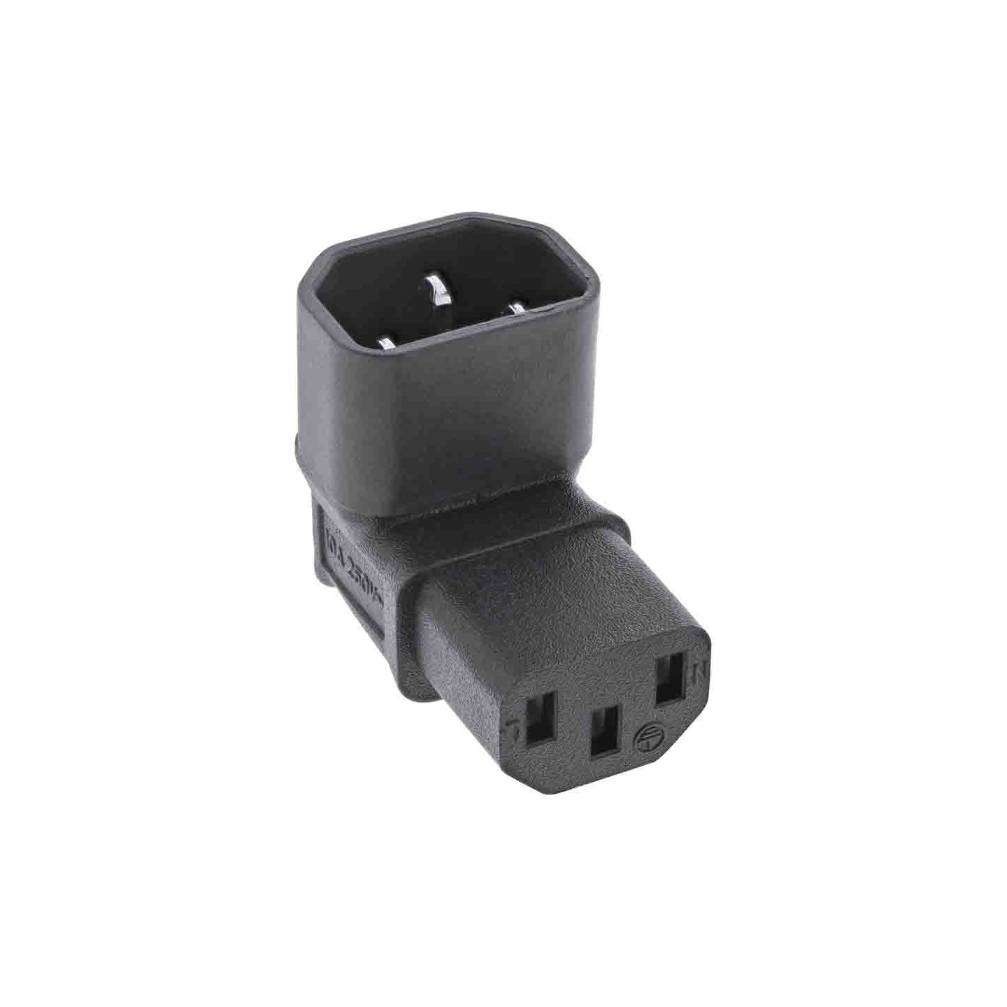Buy 16723F C14 TO C13 ANGLED POWER ADAPTER UP DOWN 3PIN INLINE in Cyprus, Nicosia, Limassol, Larnaka, Pafos