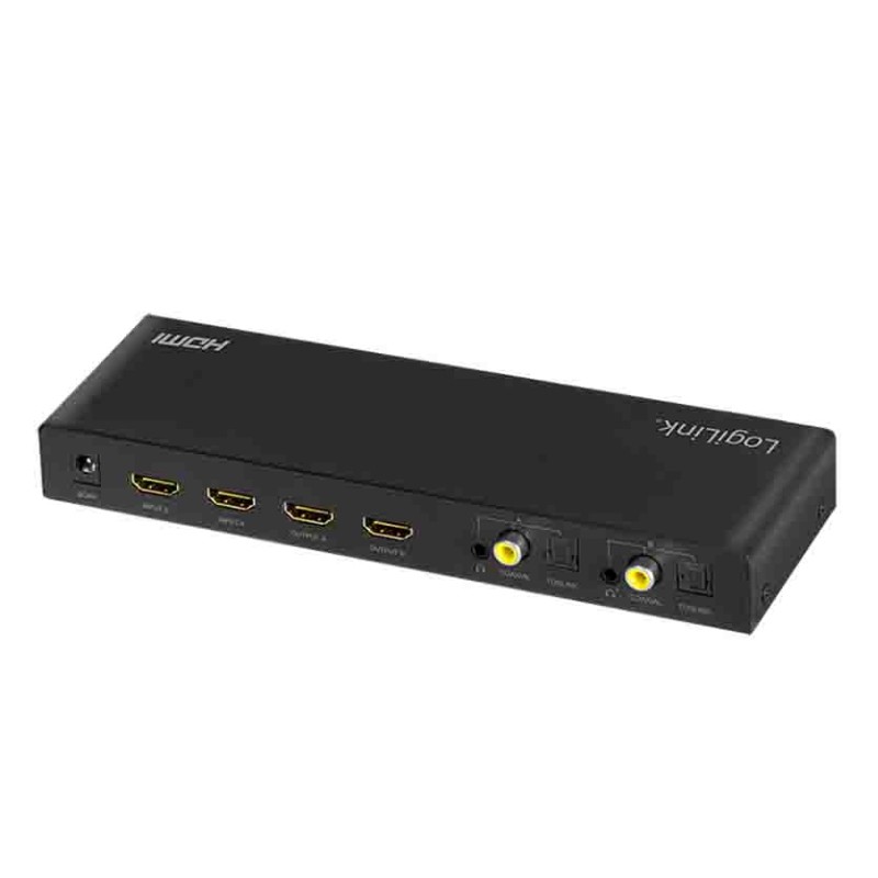 Buy HD0049 HDMI SWITCH 4x 2-PORT MATRIX 4K 60Hz HDR,ARC,AUDIO EXTRACT,SCALER,RC LOGILINK in Cyprus, Nicosia, Limassol, Larnaka, 