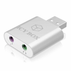 Buy IB-AC527 SOUNDCARD USB 2.0 ADAPTER TO EARPHONE & MIC ICYBOX in Cyprus, Nicosia, Limassol, Larnaka, Pafos