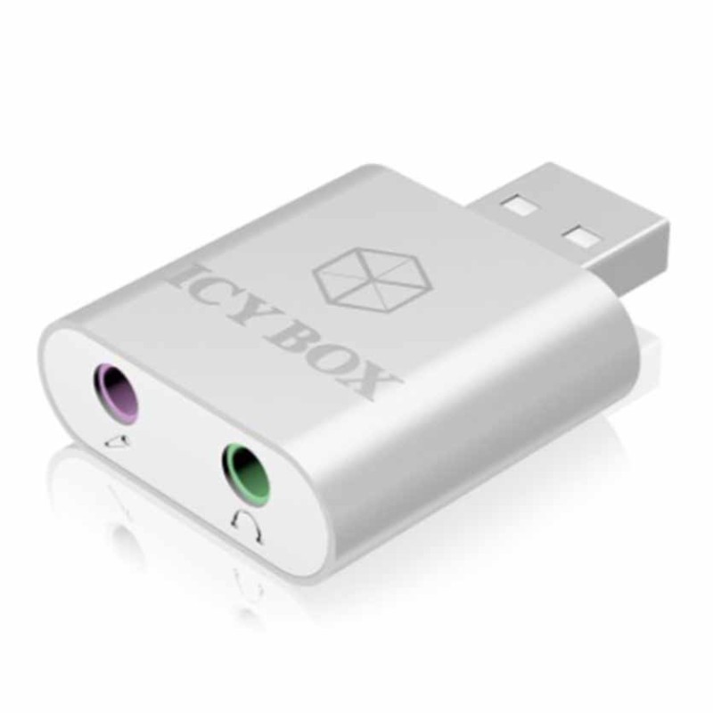 Buy IB-AC527 SOUNDCARD USB 2.0 ADAPTER TO EARPHONE & MIC ICYBOX in Cyprus, Nicosia, Limassol, Larnaka, Pafos