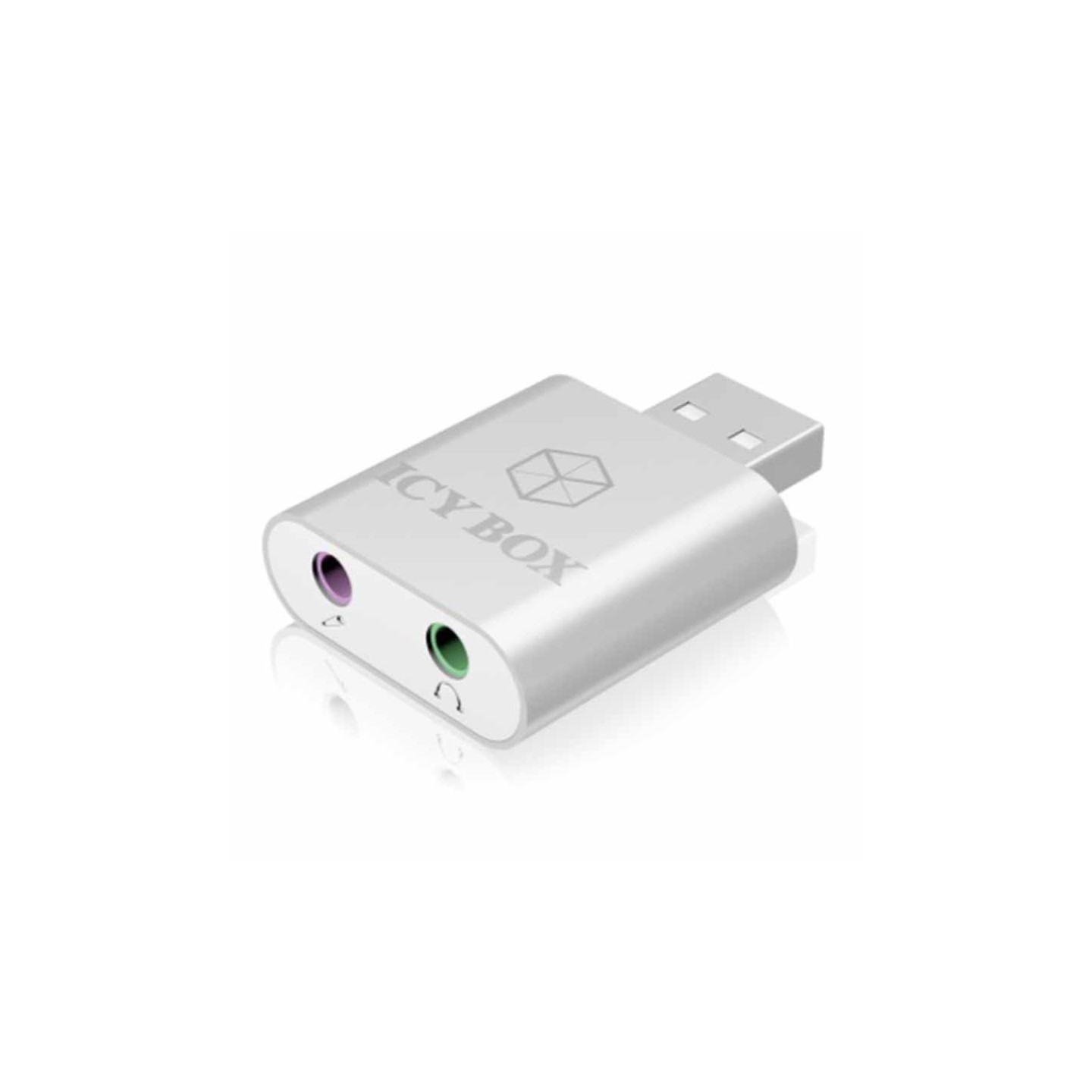 Buy IB-AC527 SOUNDCARD USB 2.0 ADAPTER TO EARPHONE & MIC ICYBOX in Cyprus, Nicosia, Limassol, Larnaka, Pafos