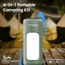 CAMPMATE-4 MULTIFUNCTIONAL CAMPING KIT 6000mAh POWERBANK, BT SPEAKER PROMATE — Buy in Cyprus with Fast Delivery