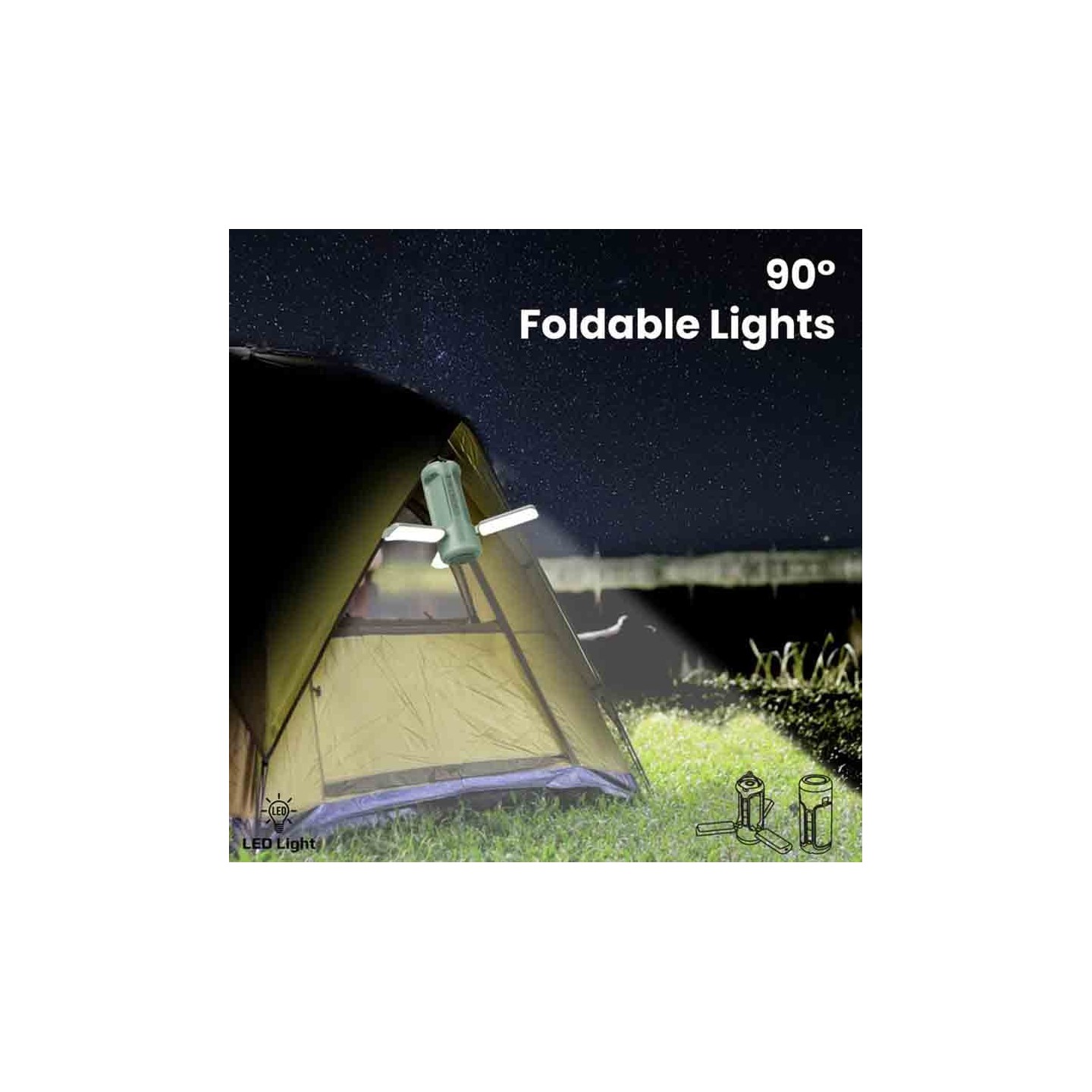 CAMPMATE-4 MULTIFUNCTIONAL CAMPING KIT 6000mAh POWERBANK, BT SPEAKER PROMATE — Buy in Cyprus with Fast Delivery