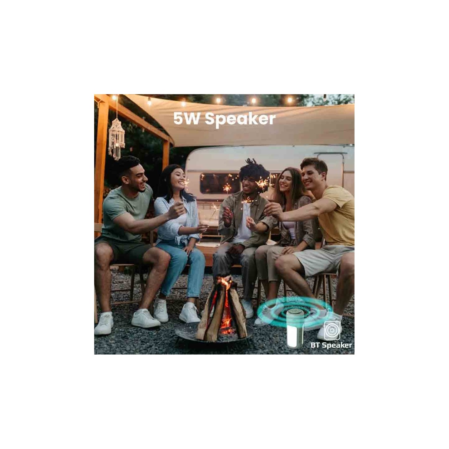 CAMPMATE-4 MULTIFUNCTIONAL CAMPING KIT 6000mAh POWERBANK, BT SPEAKER PROMATE — Buy in Cyprus with Fast Delivery