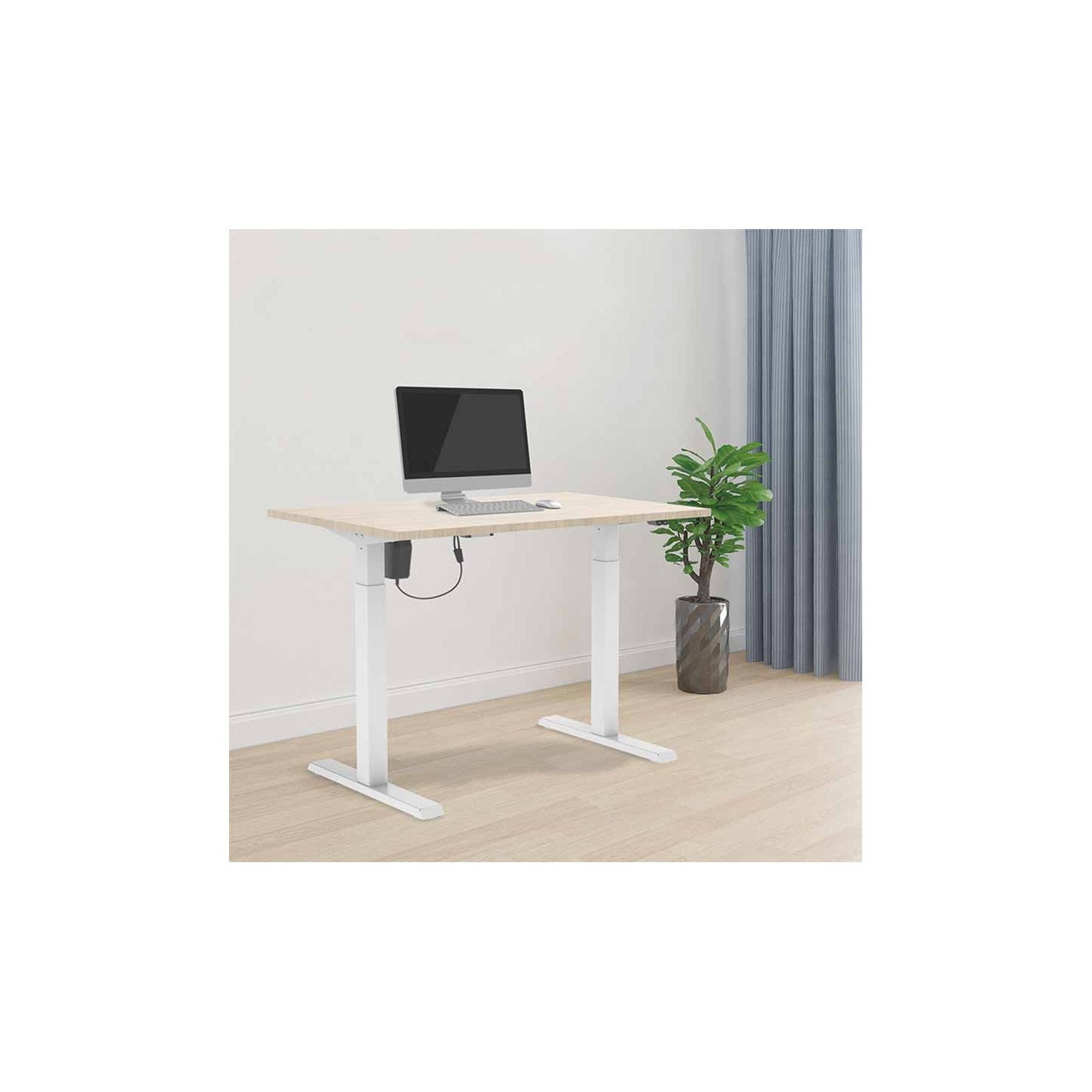 EO0029W DESK SIT-STAND FRAME ELECTRICALLY ADJUSTABLE W MOTO, WHITE LOGILINK — Buy in Cyprus with Fast Delivery