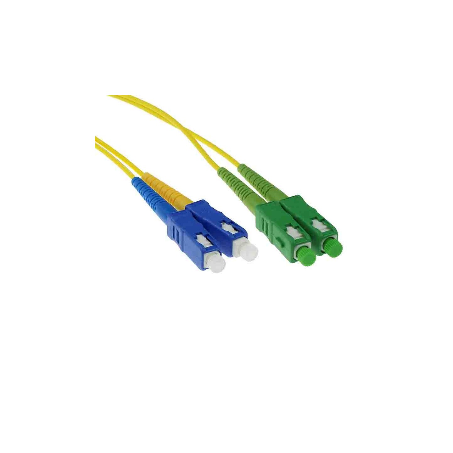 RL3802 2m LSZH Singlemode 9 125 OS2 FIBER PATCH CABLE DUPLEX WITH SC APC AND SC PC CONNECTORS, ACT